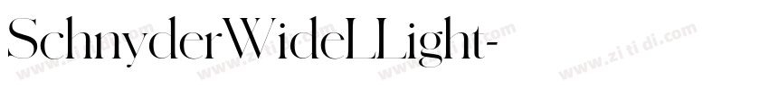 SchnyderWideLLight字体转换 SchnyderWideLLight字体转换