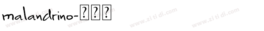 malandrino字体转换