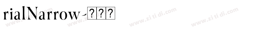 rialNarrow字体转换