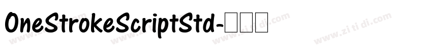 OneStrokeScriptStd字体转换