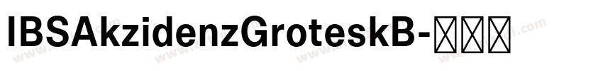 IBSAkzidenzGroteskB字体转换 IBSAkzidenzGroteskB字体转换