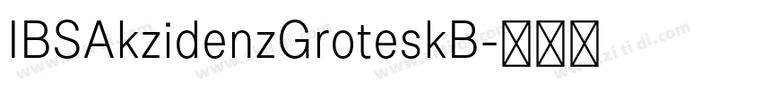 IBSAkzidenzGroteskB字体转换 IBSAkzidenzGroteskB字体转换