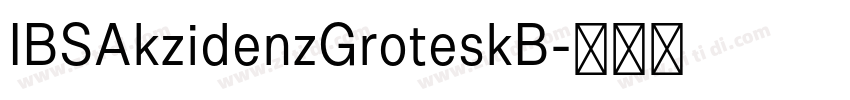 IBSAkzidenzGroteskB字体转换 IBSAkzidenzGroteskB字体转换