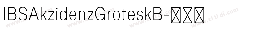 IBSAkzidenzGroteskB字体转换 IBSAkzidenzGroteskB字体转换