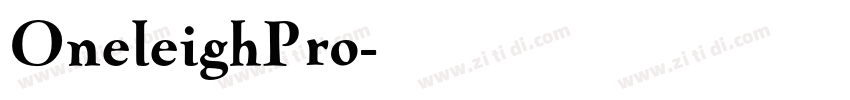 OneleighPro字体转换