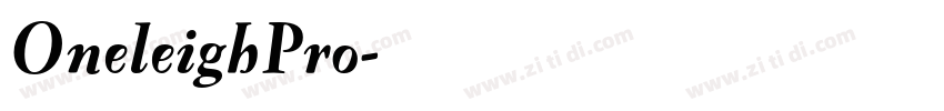 OneleighPro字体转换