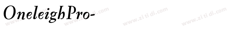 OneleighPro字体转换