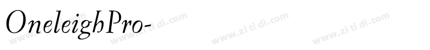 OneleighPro字体转换