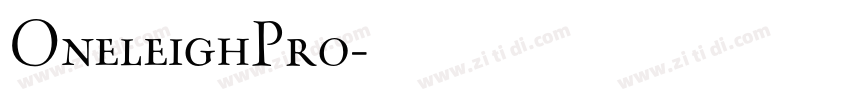OneleighPro字体转换