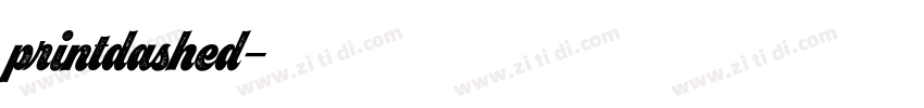 printdashed字体转换