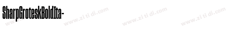 SharpGroteskBoldIta字体转换