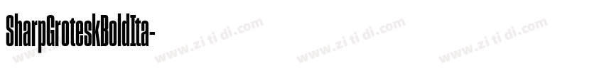 SharpGroteskBoldIta字体转换