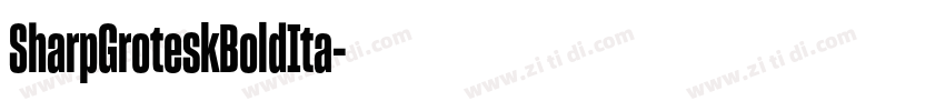 SharpGroteskBoldIta字体转换
