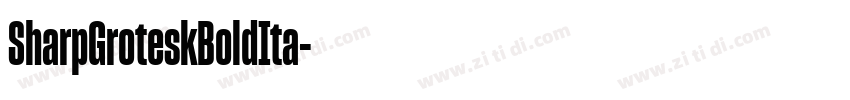 SharpGroteskBoldIta字体转换