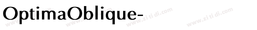 OptimaOblique字体转换