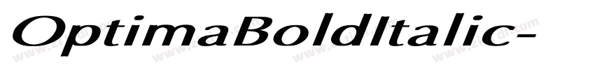 OptimaBoldItalic字体转换