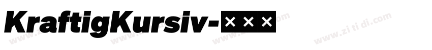 KraftigKursiv字体转换