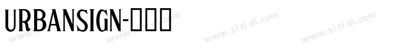 UrbanSign字体转换