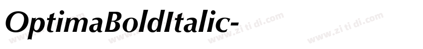 OptimaBoldItalic字体转换