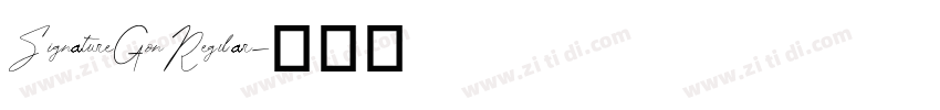 SignatureGonRegular字体转换 SignatureGonRegular字体转换