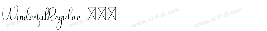 WonderfulRegular字体转换 WonderfulRegular字体转换