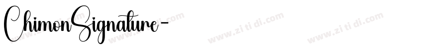 ChimonSignature字体转换