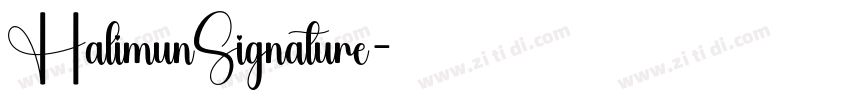 HalimunSignature字体转换