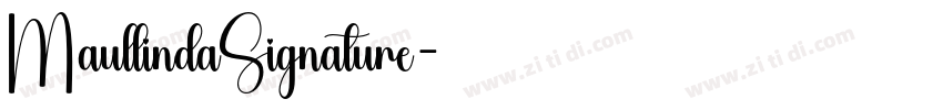 MaullindaSignature字体转换