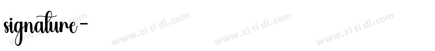 signature字体转换