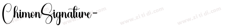 ChimonSignature字体转换