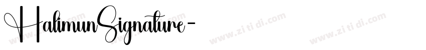 HalimunSignature字体转换