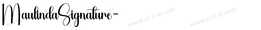 MaulindaSignature字体转换