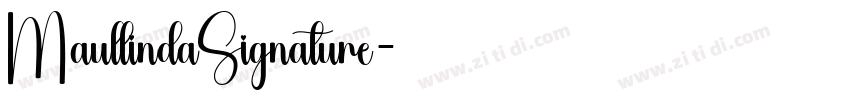 MaullindaSignature字体转换