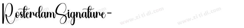 RosterdamSignature字体转换