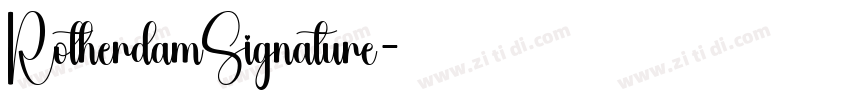 RotherdamSignature字体转换