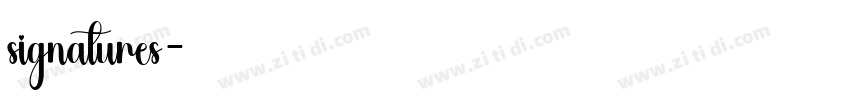signatures字体转换