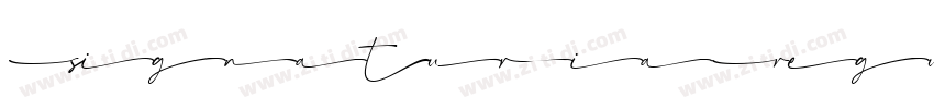 SignaturiaRegular字体转换