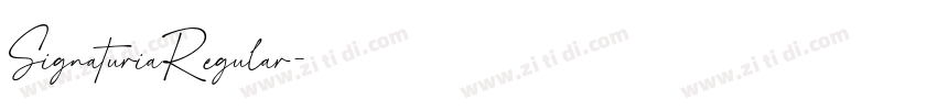 SignaturiaRegular字体转换