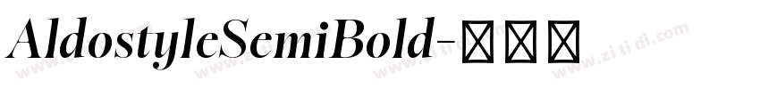 AldostyleSemiBold字体转换