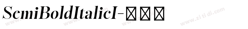 SemiBoldItalicI字体转换