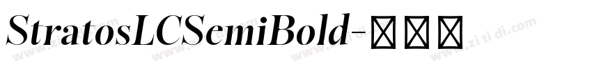 StratosLCSemiBold字体转换 StratosLCSemiBold字体转换