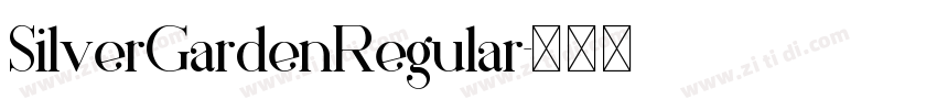 SilverGardenRegular字体转换 SilverGardenRegular字体转换