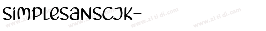 SimpleSansCJK字体转换