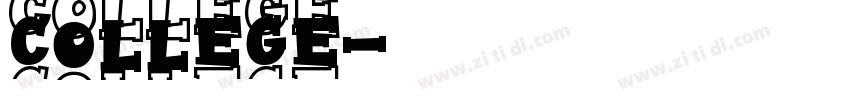 COLLEGE字体转换