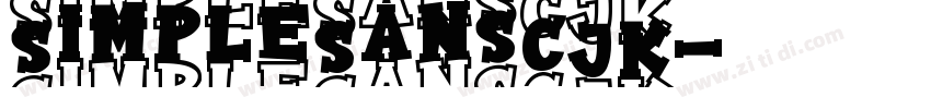 SimpleSansCJK字体转换