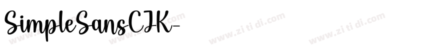 SimpleSansCJK字体转换