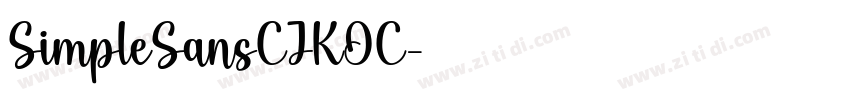 SimpleSansCJKOC字体转换