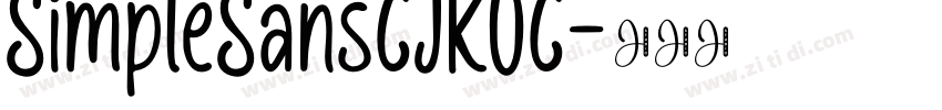 SimpleSansCJKOC字体转换