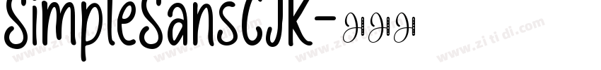 SimpleSansCJK字体转换