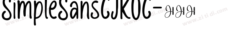 SimpleSansCJKOC字体转换